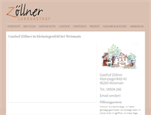 Tablet Screenshot of gasthof-zoellner.de